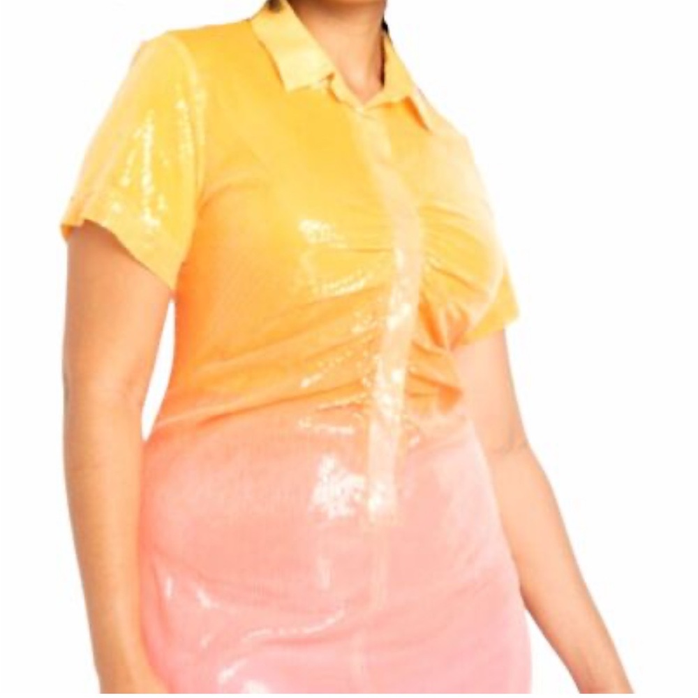 ELOQUII Ombre Sequin Midi Dress Size 24 - Picture 3 of 9